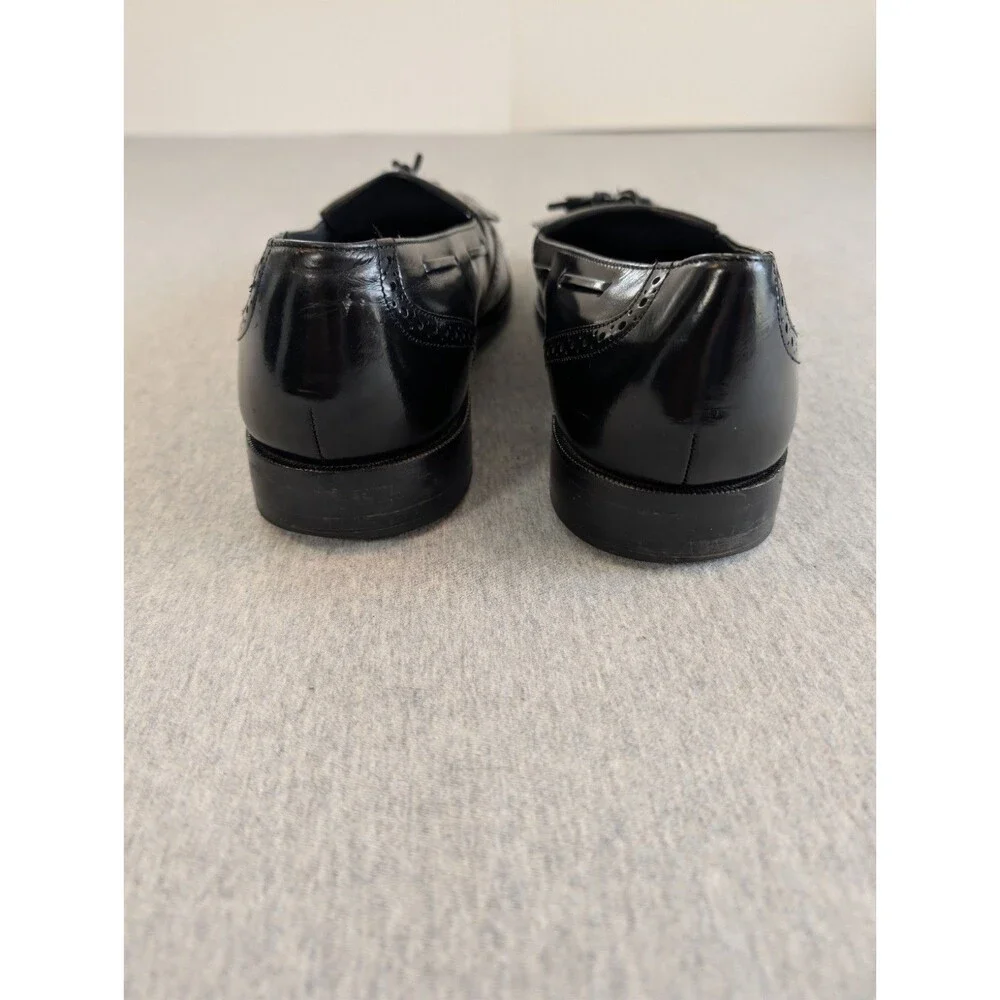 Bostonian Stockbridge Men's Black Leather Tassel Wingtip Loafers 11.5 D
